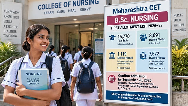 Maharashtra B.Sc Nursing CAP Round 1 results