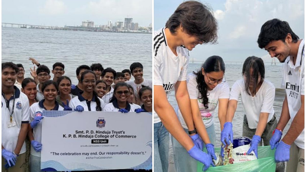 Hinduja College students conduct Dadar beach clean-up