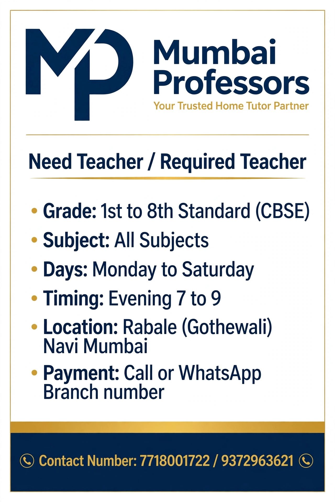All subjects teacher