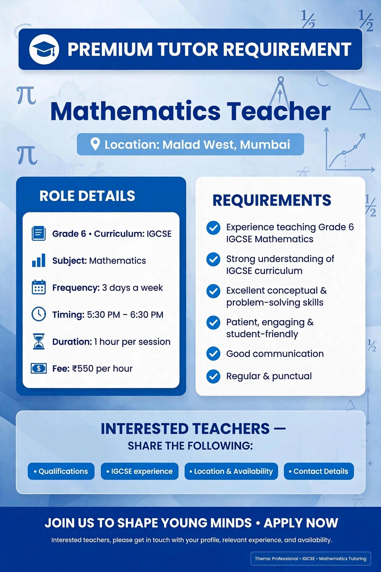Mathematics teacher 