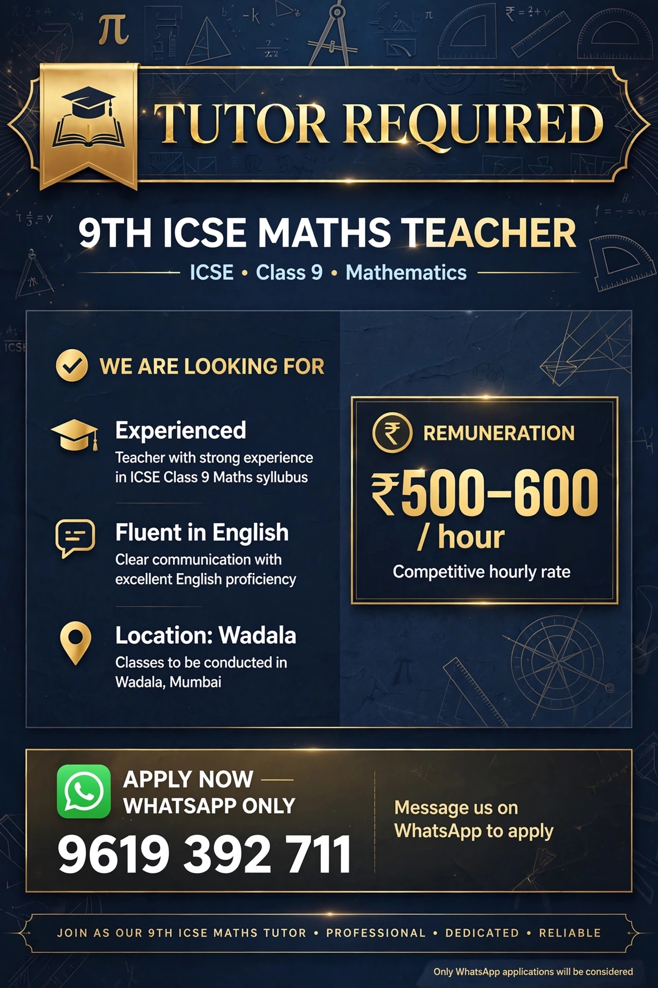 Mathematics teacher 