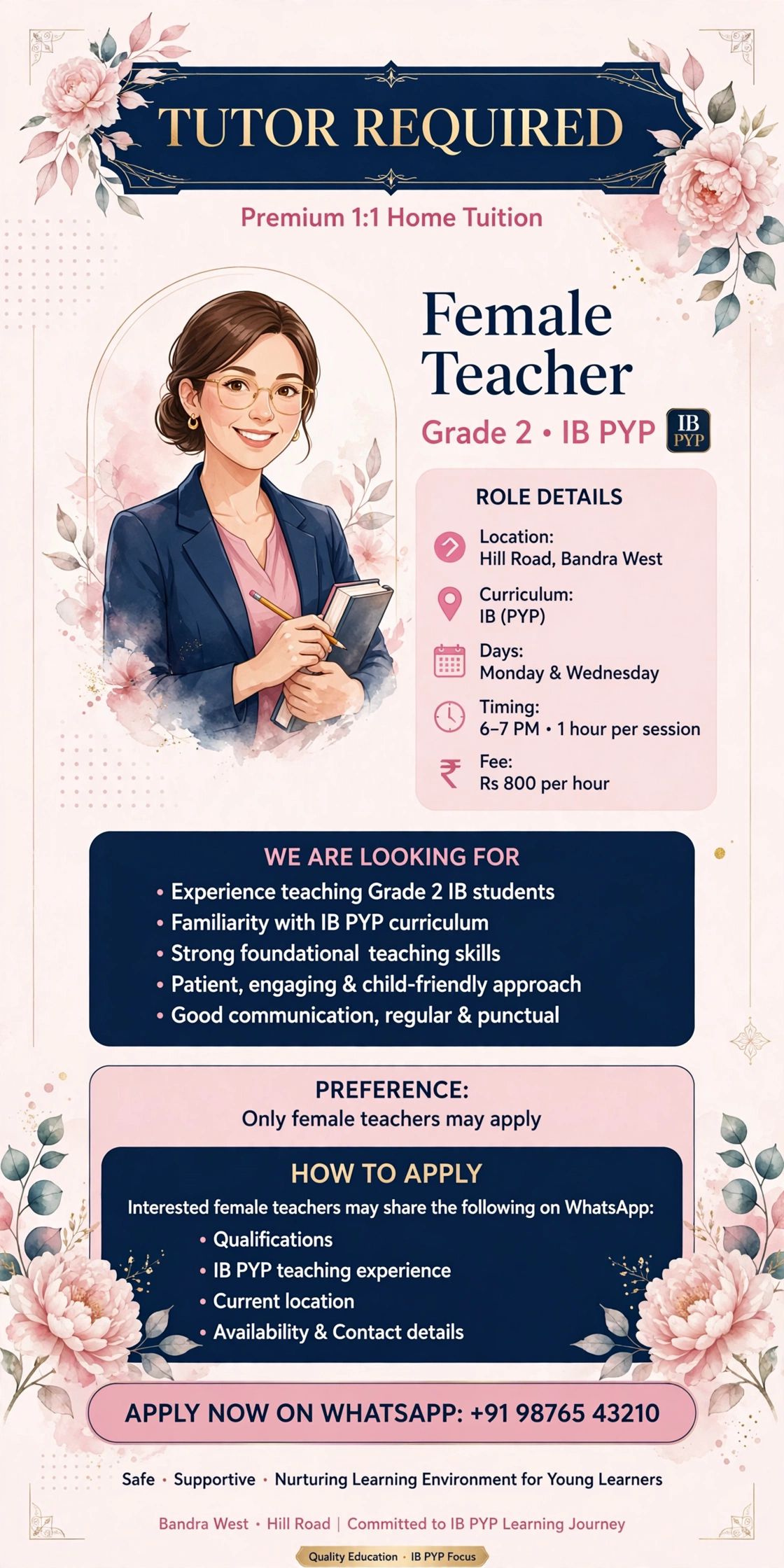 Female tutor