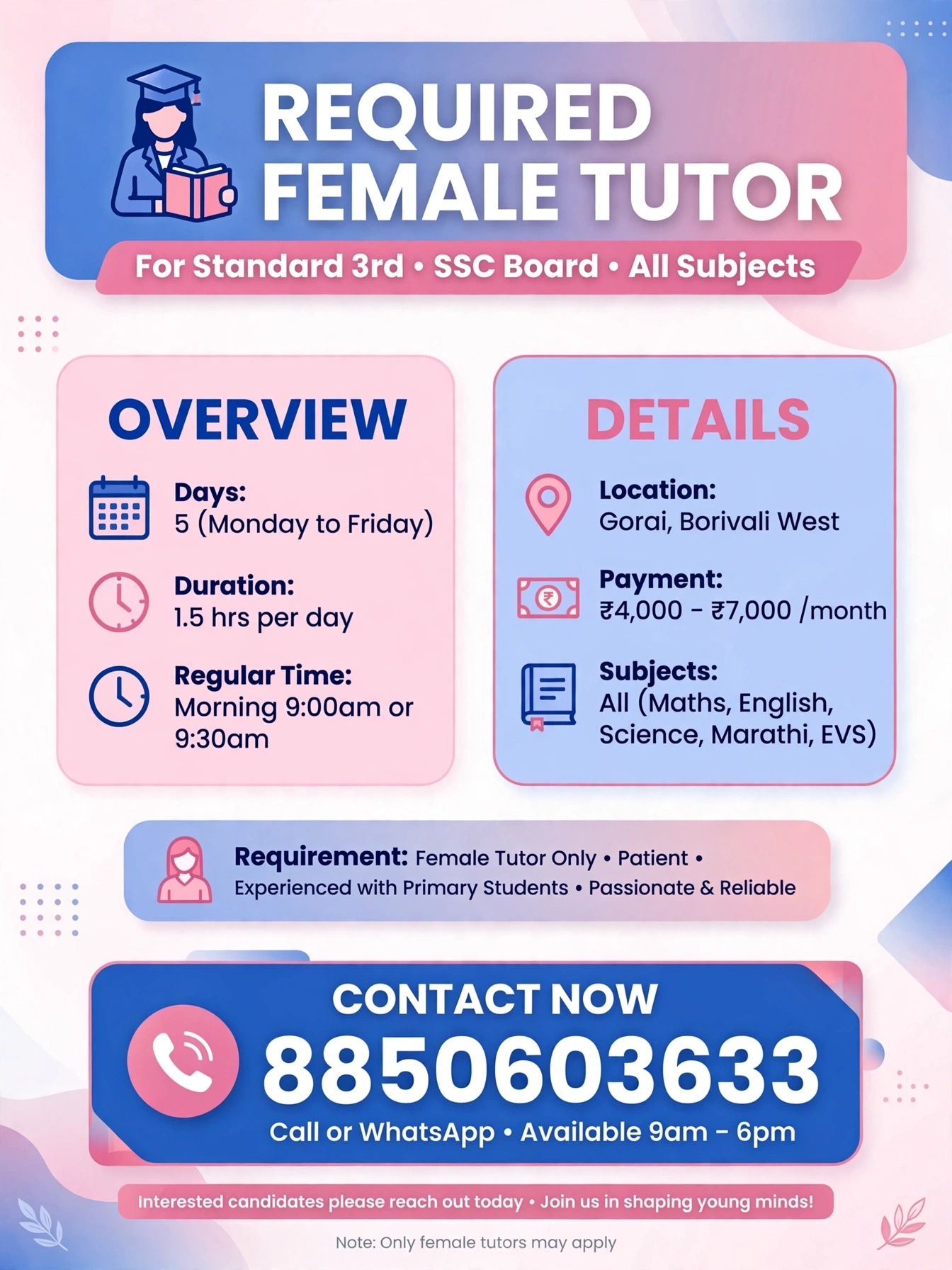 Female tutor 