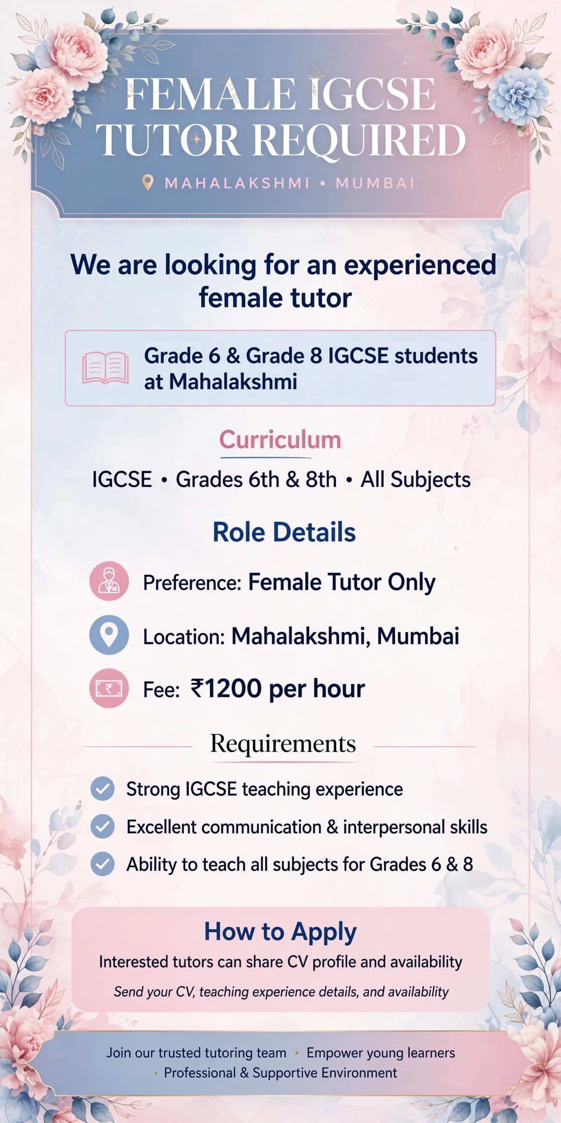 Female tutor 