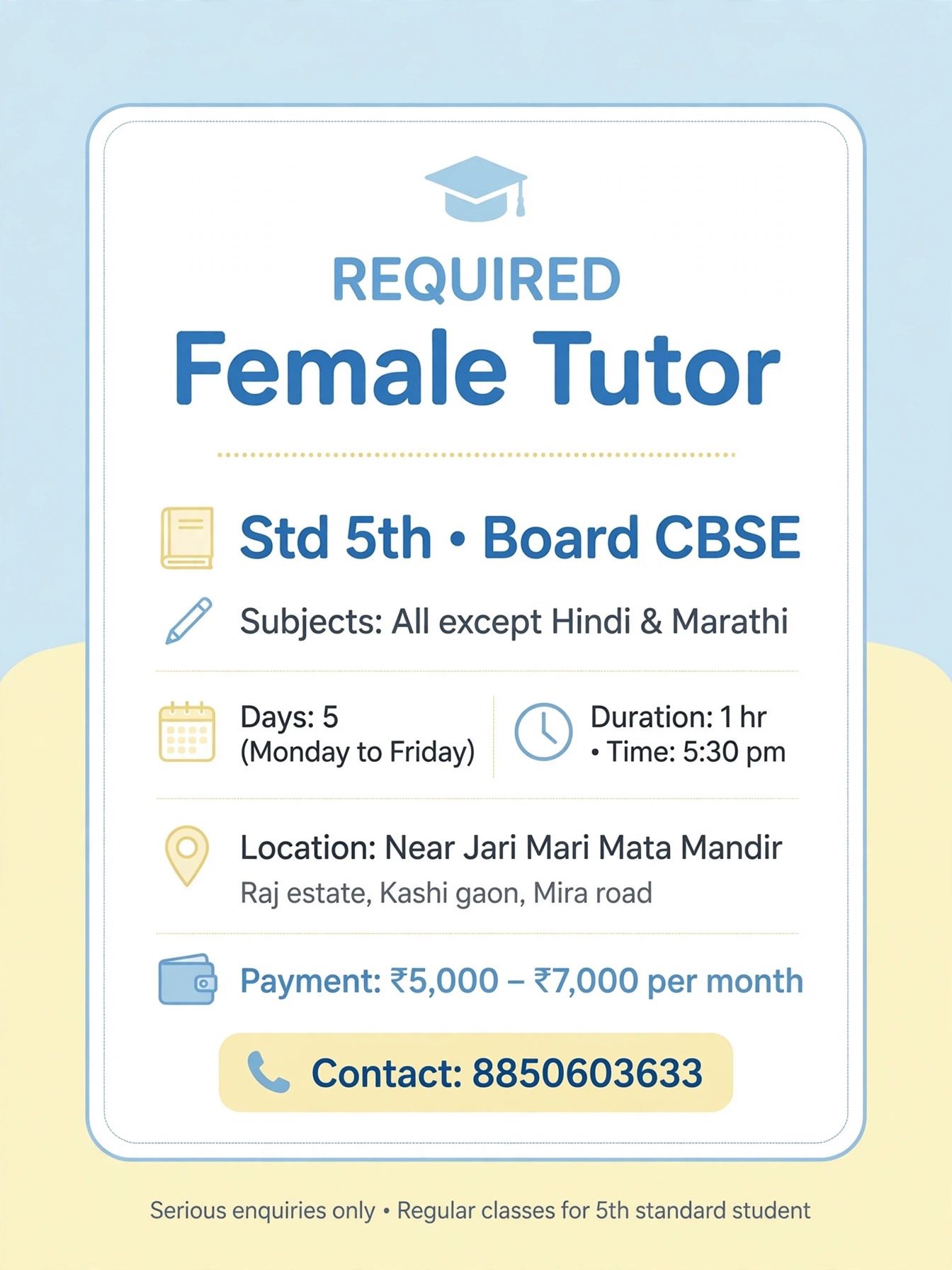 Female tutor