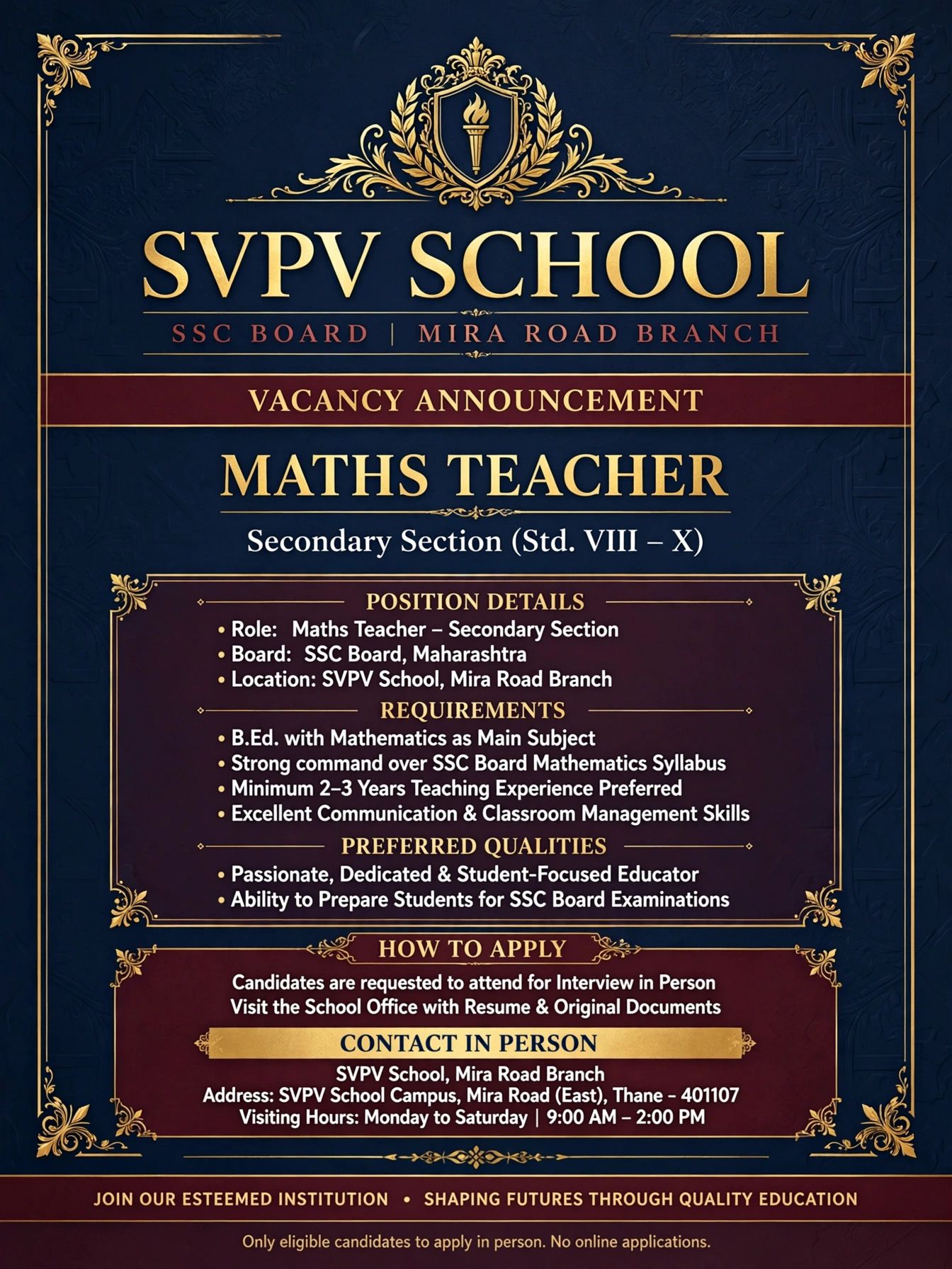 Mathematics teacher